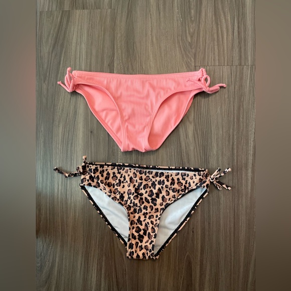 Art Class and SHEIN girls Pink and Leopard Print Bikini Bottoms bundle size M - Picture 1 of 3